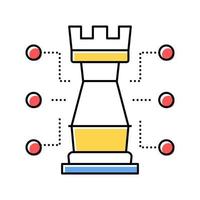 illustrazione vettoriale dell'icona del colore caratteristico del tour di scacchi