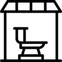 illustrazione vettoriale della toilette su uno sfondo. simboli di qualità premium. icone vettoriali per il concetto e la progettazione grafica.