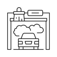 illustrazione vettoriale dell'icona della linea dei servizi di verniciatura dell'auto