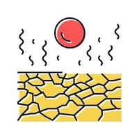 illustrazione vettoriale dell'icona del colore del deserto secco