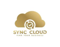 sync nube logo o icona cartello simbolo vettore