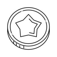 illustrazione vettoriale dell'icona della linea del premio del gioco d'azzardo della moneta