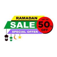 Ramadan vendita speciale offrire bandiera illustrazione vettore