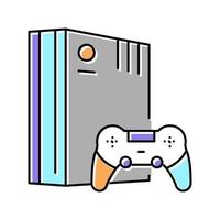 illustrazione vettoriale dell'icona a colori per il tempo libero da uomo di videogiochi
