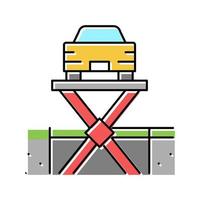 illustrazione vettoriale dell'icona del colore del parcheggio dell'attrezzatura dell'ascensore
