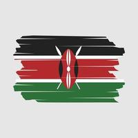 Kenia bandiera spazzola vettore