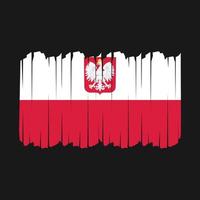 pennellate bandiera polonia vettore