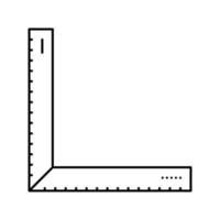 righello attrezzo riparazione linea icona vettore illustrazione