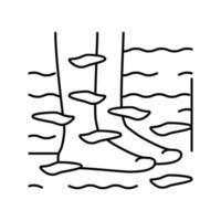 illustrazione vettoriale dell'icona della linea termale di pesce