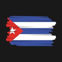 Cuba bandiera spazzola vettore