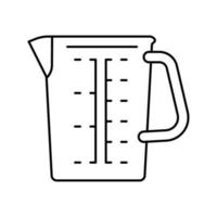 illustrazione vettoriale dell'icona della linea della tazza di cottura