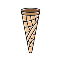 illustrazione vettoriale dell'icona del colore del gelato del cono