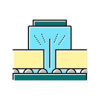 illustrazione vettoriale dell'icona del colore della fabbrica di compensato della macchina di taglio