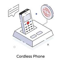 di moda cordless Telefono vettore