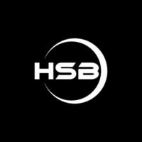 hsb lettera logo design nel illustrazione. vettore logo, calligrafia disegni per logo, manifesto, invito, eccetera.