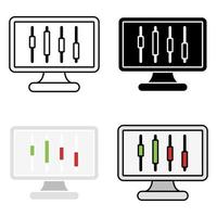 digitale commercio nel piatto stile isolato vettore