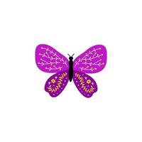 scarabocchio farfalla con floreale arredamento. vettore