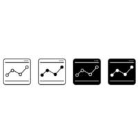 in linea commercio icona vettore. statistiche. analisi illustrazione cartello. programma simbolo o logo. vettore