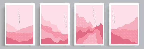 astratto rosa parete arti vettore. giapponese orientale stile arti con modello. adatto per parete incorniciato stampe, volantino, tela stampe, manifesto, casa arredamento, coperchio, sociale media, sfondo. vettore