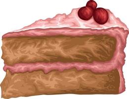 torta dolce compleanno carta illustrazione vettore