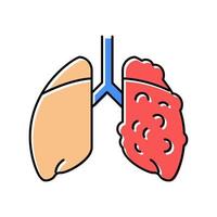 Sindrome da distress respiratorio acuto respiratorio malattia colore icona vettore illustrazione