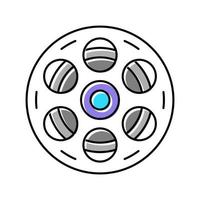illustrazione vettoriale dell'icona del colore della bobina della pellicola