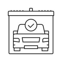 illustrazione vettoriale dell'icona della linea di test del giorno dei conducenti