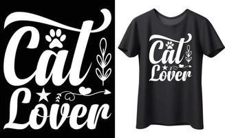 gatto amante tipografia vettore maglietta design.