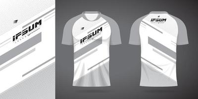 modello di design sportivo in jersey bianco vettore