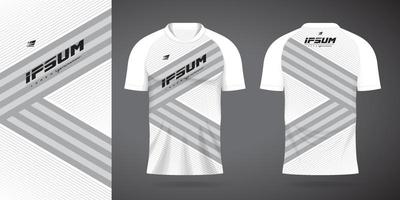 modello di design sportivo in jersey bianco vettore