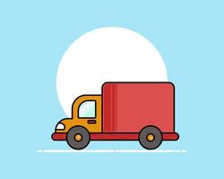 consegna camion. consegna servizio concetto. cartone animato vettore stile per il tuo design.