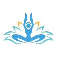 yoga logo icona design vettore