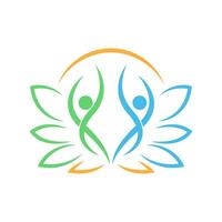 yoga logo icona design vettore