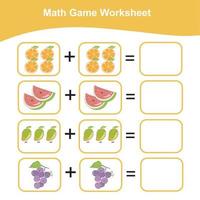 conteggio foglio di lavoro per bambini. contare e Scrivi il Rispondere. matematico foglio di lavoro. vettore illustrazione.