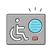 dispositivo di comunicazione per l'illustrazione vettoriale dell'icona a colori disabilitata