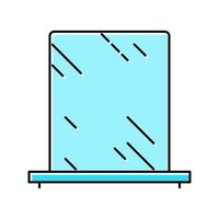 illustrazione vettoriale dell'icona del colore dello specchio del bagno
