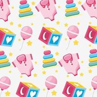 baby shower carino pattern di sfondo vettore