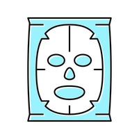 illustrazione vettoriale dell'icona del colore dell'accessorio di bellezza della maschera facciale