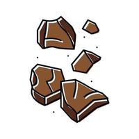 cioccolato fetta cibo tagliare colore icona vettore illustrazione