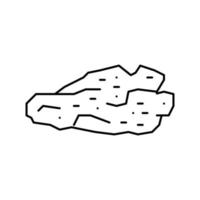rocce acquario pesce linea icona vettore illustrazione
