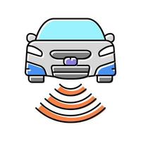 automobile sensore colore icona vettore illustrazione