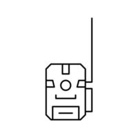 illustrazione vettoriale dell'icona della linea della telecamera di caccia