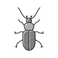 illustrazione vettoriale dell'icona del colore dell'insetto dello scarabeo