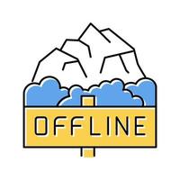 illustrazione vettoriale offline dell'icona del colore del viaggio in montagna