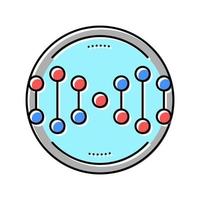 illustrazione vettoriale dell'icona del colore della formula genetica chimica