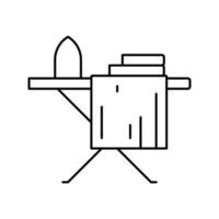 illustrazione vettoriale dell'icona della linea di stiratura dei vestiti