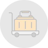 bagaglio carrello vettore icona