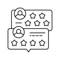 segno di illustrazione vettoriale dell'icona della linea di revisione del cliente