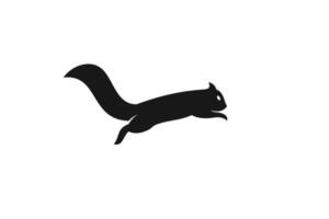nero bianca scoiattolo logo vettore