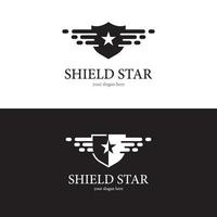 design del logo stella scudo vettore